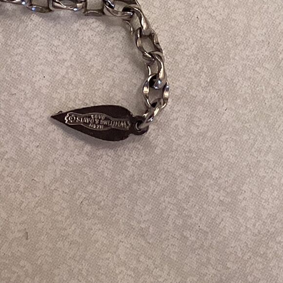 Vintage Whiting & Davis Brand Silvertone Geometric Statement Necklace - Picture 6 of 9